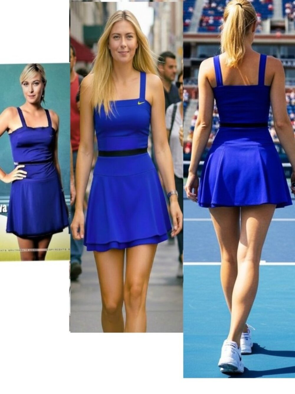 Nwt Nike Maria Sharapova Tennis Dress w/ Bra Blue M Medium